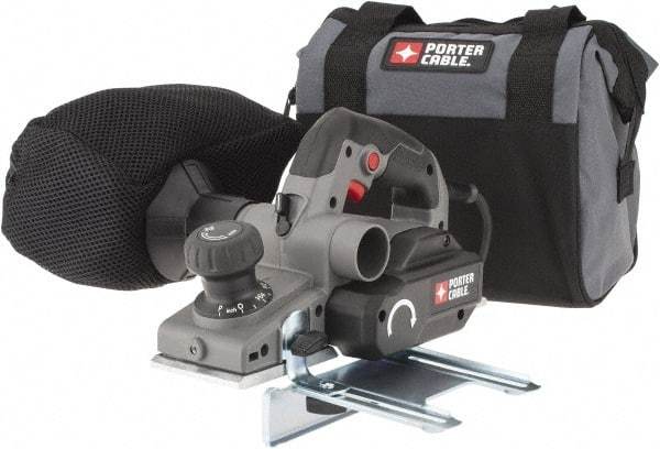 Porter-Cable - 120 Volt, 6 Amp, 16,500 RPM, Handheld Planer Kit - 5/64 Inch Depth of Cut, 3-1/4 Inch Wide, 0.47 Inch Depth Capacity - Exact Tool & Supply