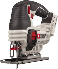 Porter-Cable - 20 Volt, 2,500 SPM, 3/4" Stroke Length, Lithium-Ion Cordless Jigsaw - 45° Cutting Angle, Series 20V MAX - Exact Tool & Supply