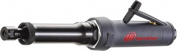 Ingersoll-Rand - 1/4" Collet, Straight Handle, Air Extended Length Die Grinder - 18,000 RPM, Rear Exhaust, 14 CFM, 1 hp, 90 psi - Exact Tool & Supply