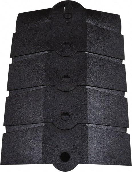 UltraTech - 1 Channel, 1 Ft Long, 3/4" Max Compatible Cable Diam, Black ABS On Floor Cable Cover - 9-3/4" Overall Width x 1-3/8" Overall Height, 3" Channel Width x 3/4" Channel Height - Exact Tool & Supply