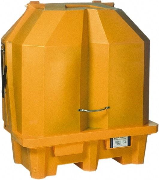 UltraTech - 66 Gal Sump, 3,000 Lb Capacity, 2 Drum, Polyethylene Spill Deck or Pallet - 57" Long x 31" Wide x 65" High, Liftable Fork, Inline Drum Configuration - Exact Tool & Supply