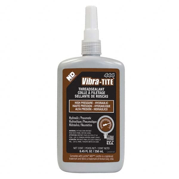 Vibra-Tite - 250 mL Bottle, Brown, Hydraulic - High Pressure Thread Sealant - Exact Tool & Supply
