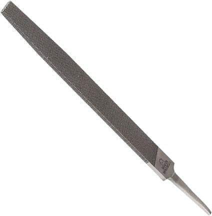 Anglo American - 14" Long, Smooth Cut, Flat American-Pattern File - Double Cut, 0.3" Overall Thickness, Tang - Exact Tool & Supply