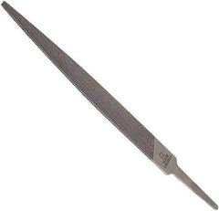 Anglo American - 4" Long, Smooth Cut, Warding American-Pattern File - Double Cut, 0.06" Overall Thickness, Tang - Exact Tool & Supply
