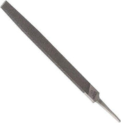 Anglo American - 6" Long, Second Cut, Flat American-Pattern File - Double Cut, 0.14" Overall Thickness, Tang - Exact Tool & Supply