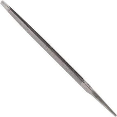 Anglo American - 6" Long, Bastard Cut, Taper American-Pattern File - Single Cut, 0.35" Overall Thickness, Tang - Exact Tool & Supply