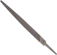 Anglo American - 6" Long, Smooth Cut, Warding American-Pattern File - Double Cut, 0.08" Overall Thickness, Tang - Exact Tool & Supply