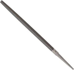 Anglo American - 8" Long, Bastard Cut, Taper American-Pattern File - Single Cut, 0.31" Overall Thickness, Tang - Exact Tool & Supply