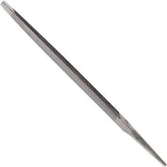 Anglo American - 8" Long, Bastard Cut, Taper American-Pattern File - Single Cut, 0.39" Overall Thickness, Tang - Exact Tool & Supply