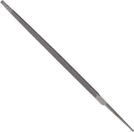 Anglo American - 7" Long, Bastard Cut, Taper American-Pattern File - Single Cut, 0.28" Overall Thickness, Tang - Exact Tool & Supply