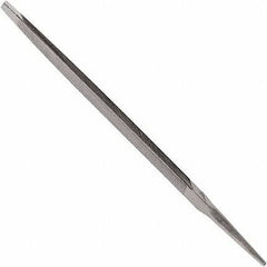 Anglo American - 7" Long, Bastard Cut, Taper American-Pattern File - Single Cut, 0.35" Overall Thickness, Tang - Exact Tool & Supply