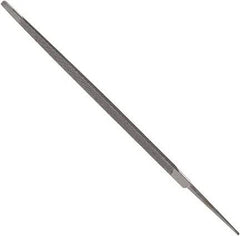 Anglo American - 6" Long, Bastard Cut, Taper American-Pattern File - Single Cut, 0.24" Overall Thickness, Tang - Exact Tool & Supply