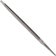 Anglo American - 6" Long, Bastard Cut, Taper American-Pattern File - Single Cut, 0.28" Overall Thickness, Tang - Exact Tool & Supply