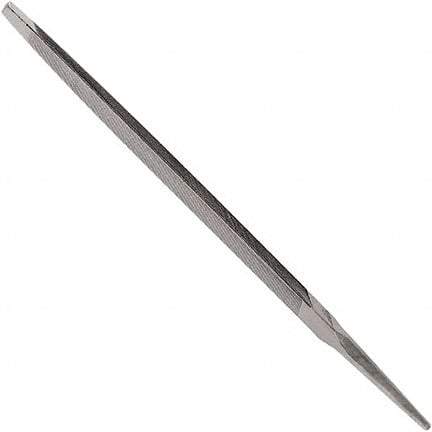 Anglo American - 8" Long, Bastard Cut, Taper American-Pattern File - Single Cut, 0.48" Overall Thickness, Tang - Exact Tool & Supply