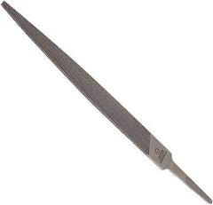 Anglo American - 8" Long, Second Cut, Warding American-Pattern File - Double Cut, 0.1" Overall Thickness, Tang - Exact Tool & Supply