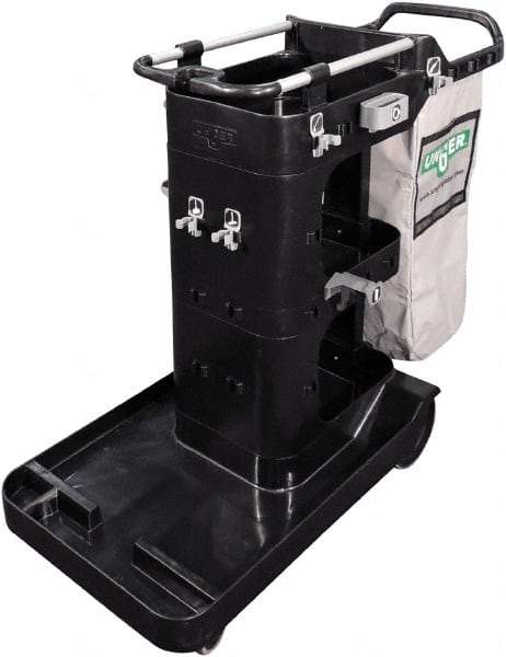 Unger - 35 Gal Plastic Janitor Cart - 22-1/2" Width - Exact Tool & Supply