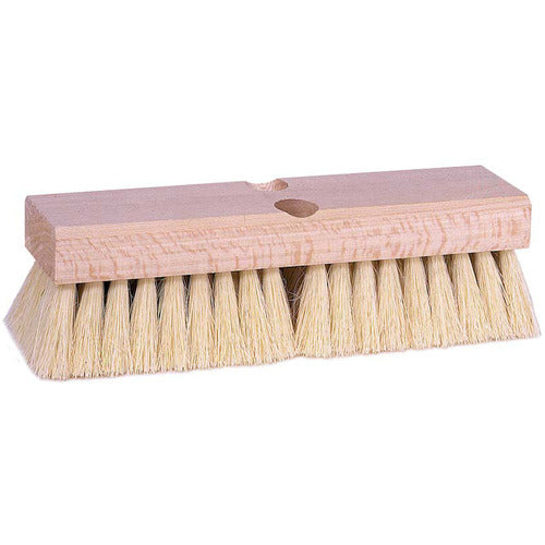 10″ Deck Scrub Brush, White Tampico Fill - Exact Tool & Supply