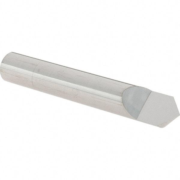 Scientific Cutting Tools - 90° Incl Angle, 3/8" Shank Diam, 2-1/2" OAL, 0.013" Cut Diam, Conical Engraving Cutter - 0.18" LOC, 0.013" Tip Diam, Right Hand Cut, Submicron Solid Carbide, Uncoated - Exact Tool & Supply