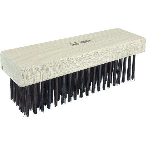 Block Type Scratch Brush, .014 Steel Fill, Flat Face - Exact Tool & Supply