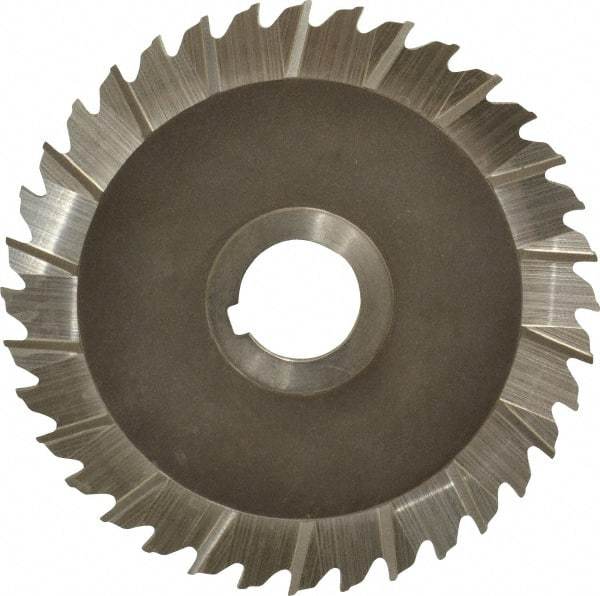 Keo - 5" Blade Diam x 1/8" Blade Thickness, 1" Hole, 36 Teeth, High Speed Steel Side Chip Saw - Staggered Tooth, Arbor Connection, Right Hand Cut, Uncoated - Exact Tool & Supply