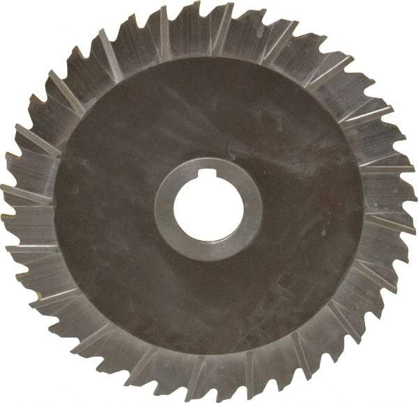 Keo - 6" Blade Diam x 1/8" Blade Thickness, 1" Hole, 40 Teeth, High Speed Steel Side Chip Saw - Staggered Tooth, Arbor Connection, Right Hand Cut, Uncoated - Exact Tool & Supply