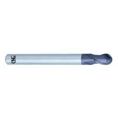 1/16" Dia. - 1-1/2" OAL - Solid Carbide - Ball Nose HP End Mill-2 FL - Exact Tool & Supply