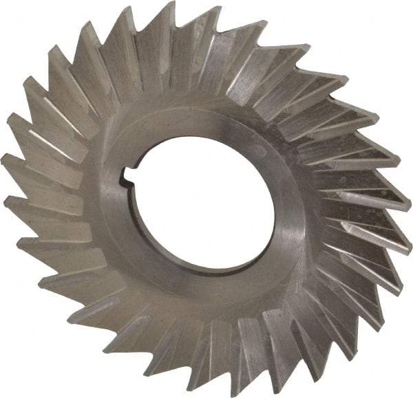 Keo - 2-1/2" Blade Diam x 3/32" Blade Thickness, 7/8" Hole, 28 Teeth, High Speed Steel Side Chip Saw - Straight Tooth, Arbor Connection, Right Hand Cut, Uncoated, with Keyway - Exact Tool & Supply