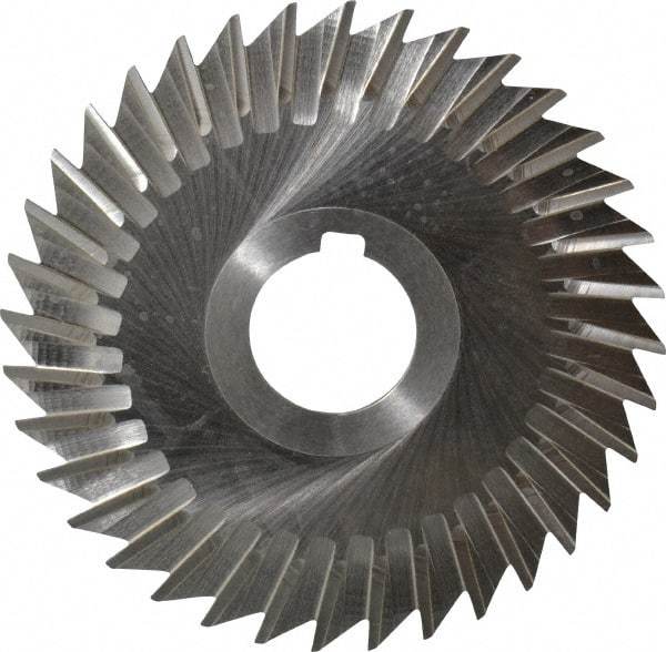 Keo - 4" Blade Diam x 1/16" Blade Thickness, 1" Hole, 36 Teeth, High Speed Steel Side Chip Saw - Straight Tooth, Arbor Connection, Right Hand Cut, Uncoated, with Keyway - Exact Tool & Supply