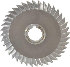 Keo - 5" Blade Diam x 5/32" Blade Thickness, 1" Hole, 40 Teeth, High Speed Steel Side Chip Saw - Straight Tooth, Arbor Connection, Right Hand Cut, Uncoated, with Keyway - Exact Tool & Supply