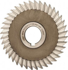 Keo - 5" Blade Diam x 3/16" Blade Thickness, 1-1/4" Hole, 40 Teeth, High Speed Steel Side Chip Saw - Straight Tooth, Arbor Connection, Right Hand Cut, Uncoated, with Keyway - Exact Tool & Supply