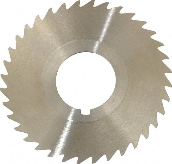 Keo - 2-1/2" Diam x 1/32" Blade Thickness x 7/8" Arbor Hole Diam, 36 Tooth Slitting and Slotting Saw - Arbor Connection, Right Hand, Uncoated, High Speed Steel, 10° Rake, Concave Ground - Exact Tool & Supply