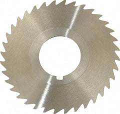 Keo - 2-1/2" Diam x 1/32" Blade Thickness x 7/8" Arbor Hole Diam, 36 Tooth Slitting and Slotting Saw - Arbor Connection, Right Hand, Uncoated, High Speed Steel, 10° Rake, Concave Ground - Exact Tool & Supply