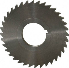 Keo - 2-1/2" Diam x 1/8" Blade Thickness x 7/8" Arbor Hole Diam, 36 Tooth Slitting and Slotting Saw - Arbor Connection, Right Hand, Uncoated, High Speed Steel, 10° Rake, Concave Ground - Exact Tool & Supply