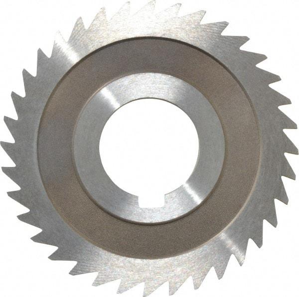 Keo - 3" Diam x 3/32" Blade Thickness x 1" Arbor Hole Diam, 36 Tooth Slitting and Slotting Saw - Arbor Connection, Right Hand, Uncoated, High Speed Steel, 10° Rake, Concave Ground - Exact Tool & Supply