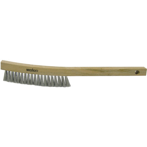 Plater's Brush, Steel Fill, 4 × 18 Rows, Shoe Handle - Exact Tool & Supply