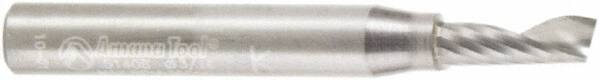 Amana Tool - 3/16" Cutting Diam x 1/2" Length of Cut, 1 Flute, Upcut Spiral Router Bit - Uncoated, Right Hand Cut, Solid Carbide, 2" OAL x 1/4" Shank Diam, 30° Helix Angle - Exact Tool & Supply