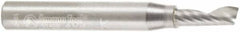 Amana Tool - 3/16" Cutting Diam x 1/2" Length of Cut, 1 Flute, Upcut Spiral Router Bit - Uncoated, Right Hand Cut, Solid Carbide, 2" OAL x 1/4" Shank Diam, 30° Helix Angle - Exact Tool & Supply