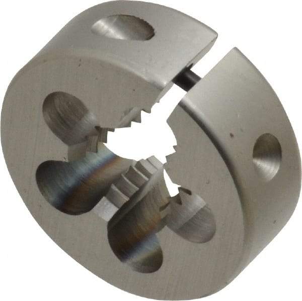 OSG - M10x1.50 Thread, 1" Outside Diam High Speed Steel Round Die - 3/8" Thick, Right Hand Thread, Series 135, Adjustable - Exact Tool & Supply
