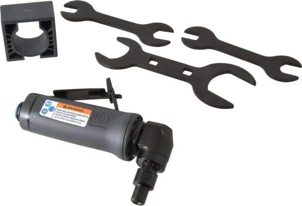 Ingersoll-Rand - 1/4" Collet, Angle Handle, Angle Air Die Grinder - 12,000 RPM, Dual Capable Exhaust, 19 CFM, 0.4 hp - Exact Tool & Supply