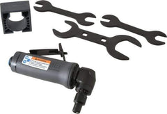 Ingersoll-Rand - 1/4" Collet, Angle Handle, Angle Air Die Grinder - 12,000 RPM, Dual Capable Exhaust, 19 CFM, 0.4 hp - Exact Tool & Supply