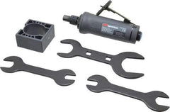 Ingersoll-Rand - 1/4" Collet, Straight Handle, Angle Air Die Grinder - 25,000 RPM, Dual Capable Exhaust, 20 CFM, 0.4 hp, 1/4 NPT - Exact Tool & Supply