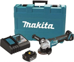 Makita - 4-1/2" Wheel Diam, 8,500 RPM, Cordless Cutoff & Cutoff-Grinder Tool - Straight Handle, Battery Included - Exact Tool & Supply