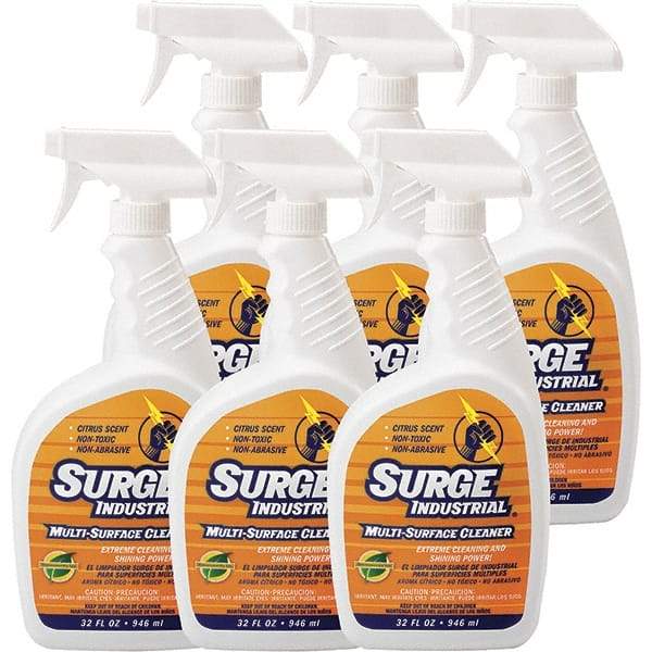 Surge Industrial - 32 oz Spray Bottle All-Purpose Cleaner - Liquid, Neutral pH, Citrus - Exact Tool & Supply