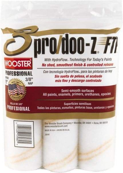 Wooster Brush - 3/8" Nap, 9" Wide Paint Roller - Medium Texture, Woven - Exact Tool & Supply