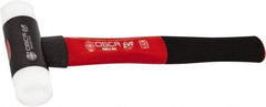 Osca - 13 oz Head 1-1/2" Face Diam Aluminum Soft Face Dead Blow Hammer with Tips - 12-39/64" OAL, Aluminum Alloy Handle with Rubber Grips - Exact Tool & Supply