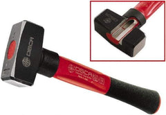 Osca - 3-19/64 Lb Head, 11" Long Sledge Hammer - Carbon Steel Head, 1.8" Face Diam, 4.3" Long Head, Aluminum Handle with Rubber Grip - Exact Tool & Supply