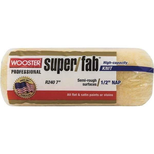 Wooster Brush - 3/8" Nap, 7" Wide Paint Roller - Medium Texture, Woven - Exact Tool & Supply