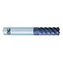 1/2'' Dia. - 3-1/2'' OAL - - WXS Coated CBD - 45° Helix HP End Mill - 6 FL - Exact Tool & Supply