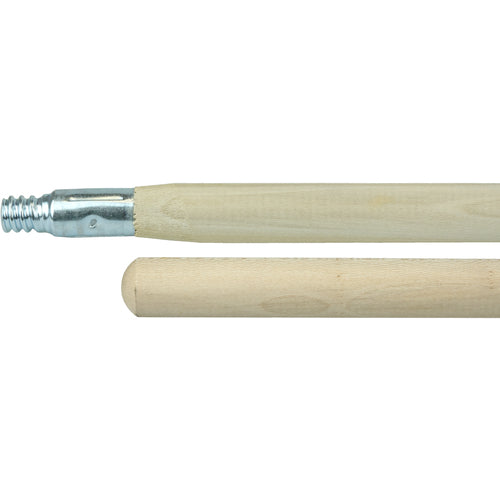 60″ Hardwood Handle, Threaded Metal Tip, 1-1/8″ Diameter - Exact Tool & Supply