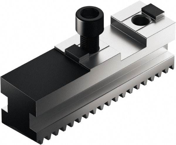 Schunk - 8" Max Chuck Diam Compatibility, Case Hardened Steel Serrated Hard Lathe Master Jaws - 0 Steps - Exact Tool & Supply